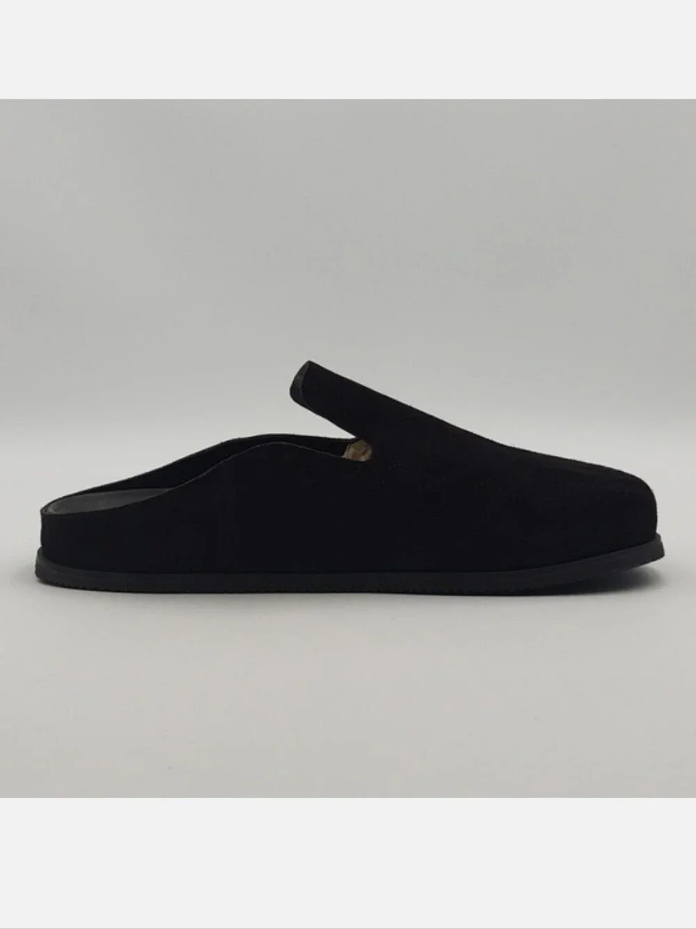 Vince Decker Clog Suede Leather Slip On 12 Minimalist Stealth Wealth Brown